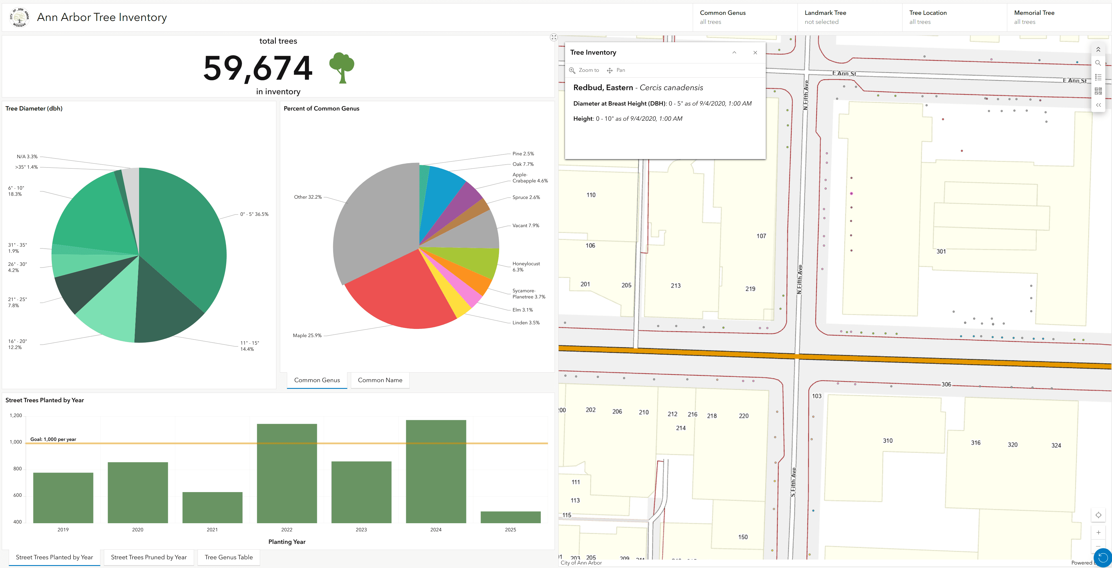 Street Tree Inventory Dashboard Preview