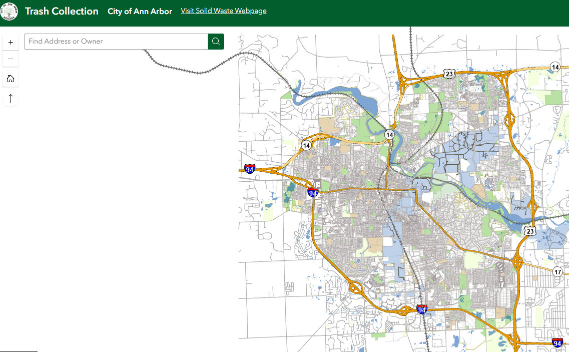 Solid Waste Collection Map Dashboard Preview